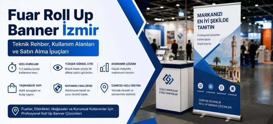 Fuar Roll Up Banner İzmir | Teknik Rehber, Kullanım Alanları ve Satın Alma İpuçları