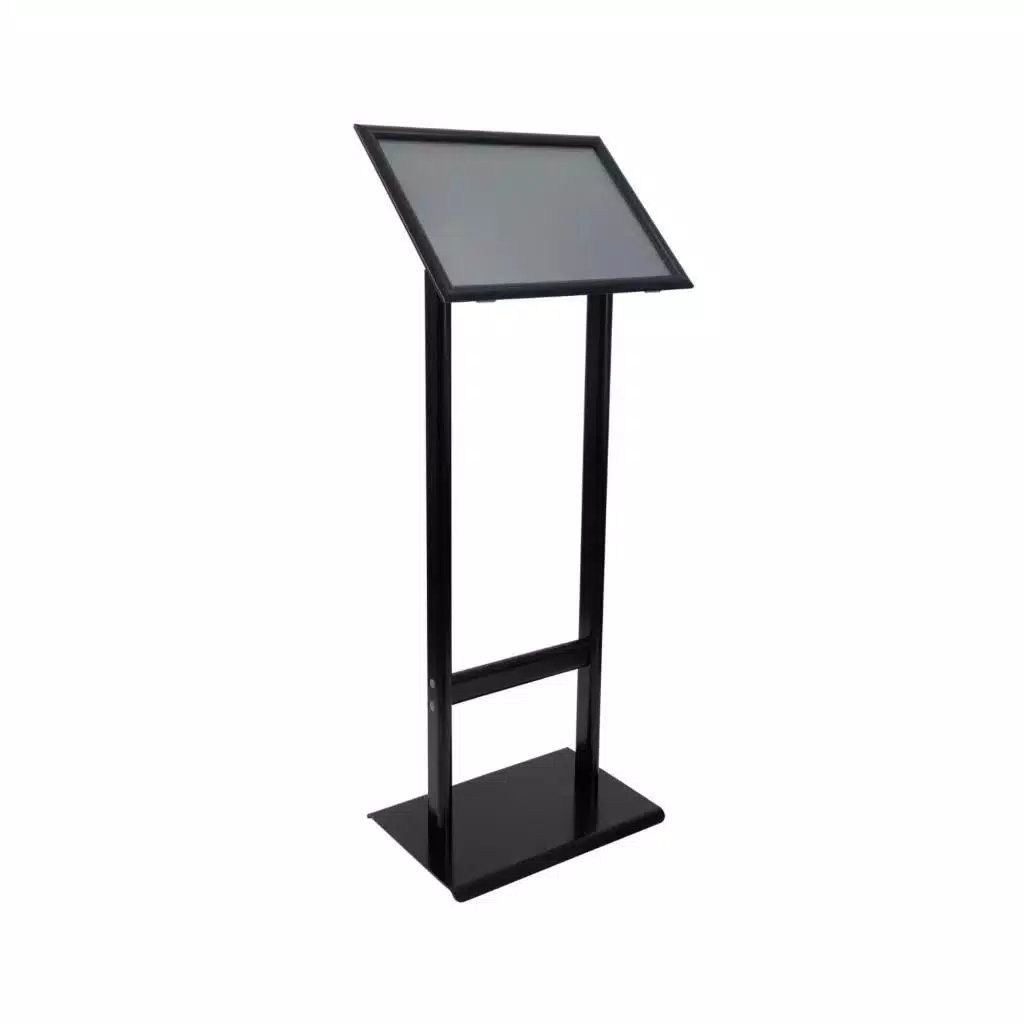 Çift Ayaklı Saç Taban Menü ve Bilgilendirme Panosu B2 (700x350 mm) Siyah