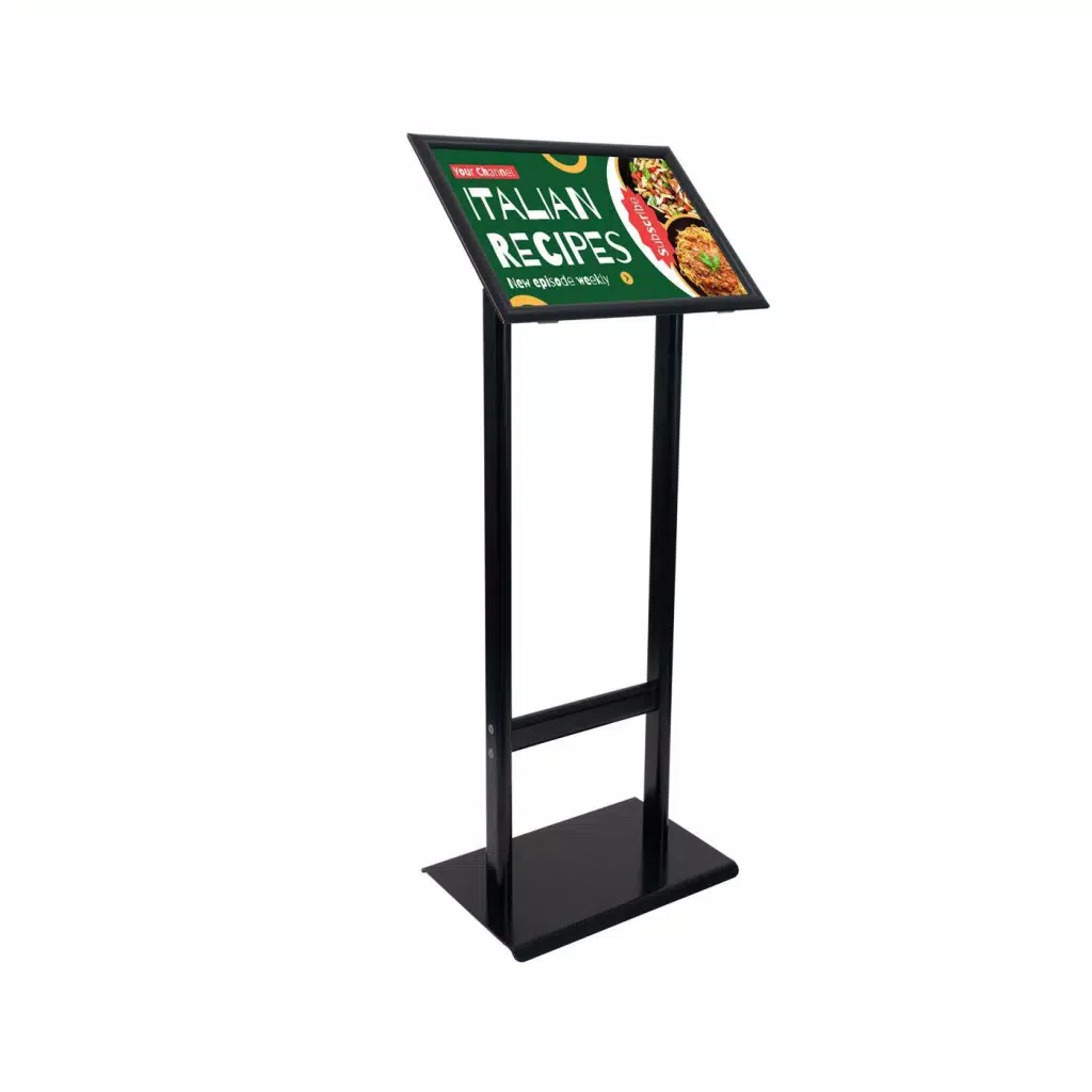 Çift Ayaklı Saç Taban Menü ve Bilgilendirme Panosu B3 (500x350 mm) Siyah_1