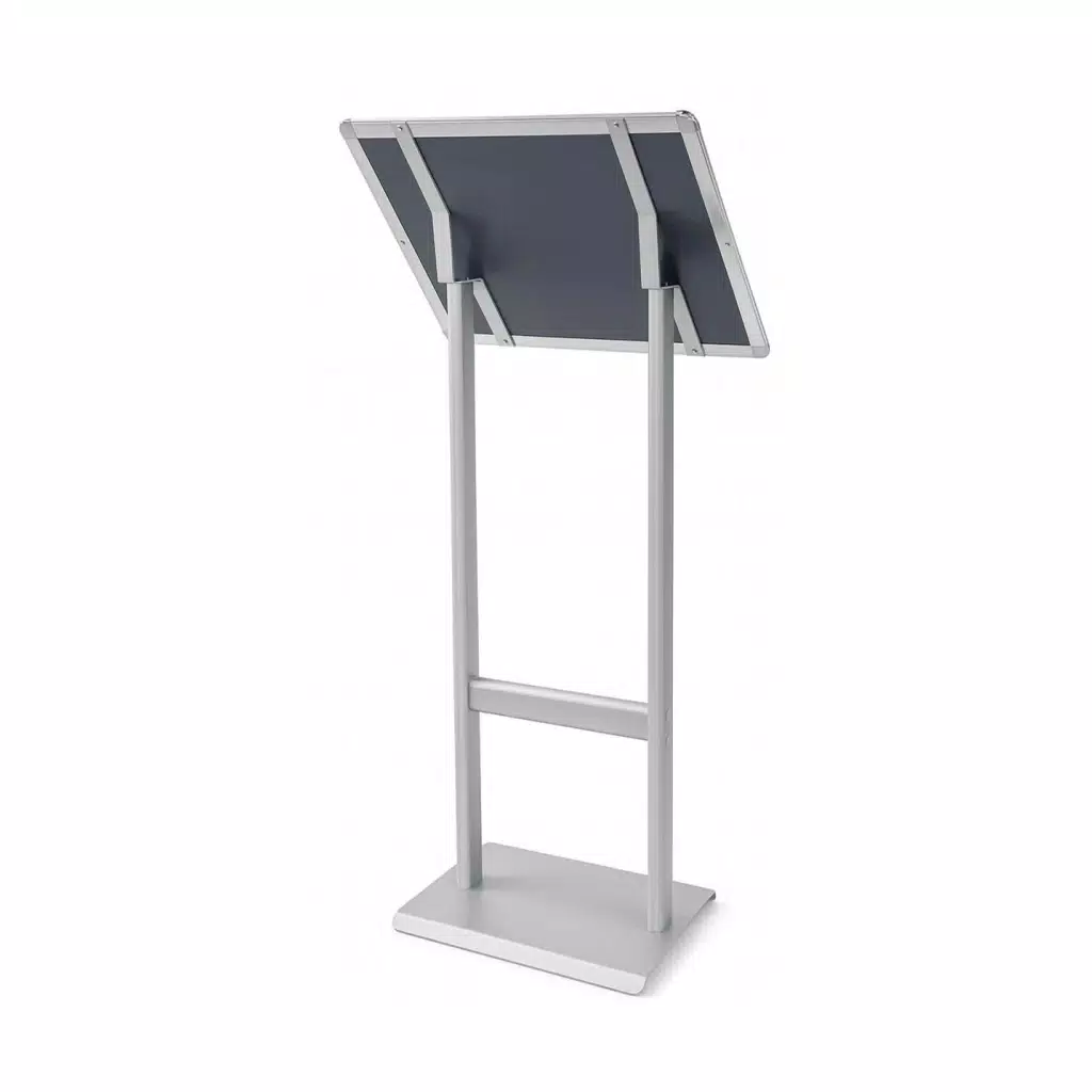 Çift Ayaklı Saç Taban Menü ve Bilgilendirme Panosu Eloksal A2 (595x420 mm) Gri