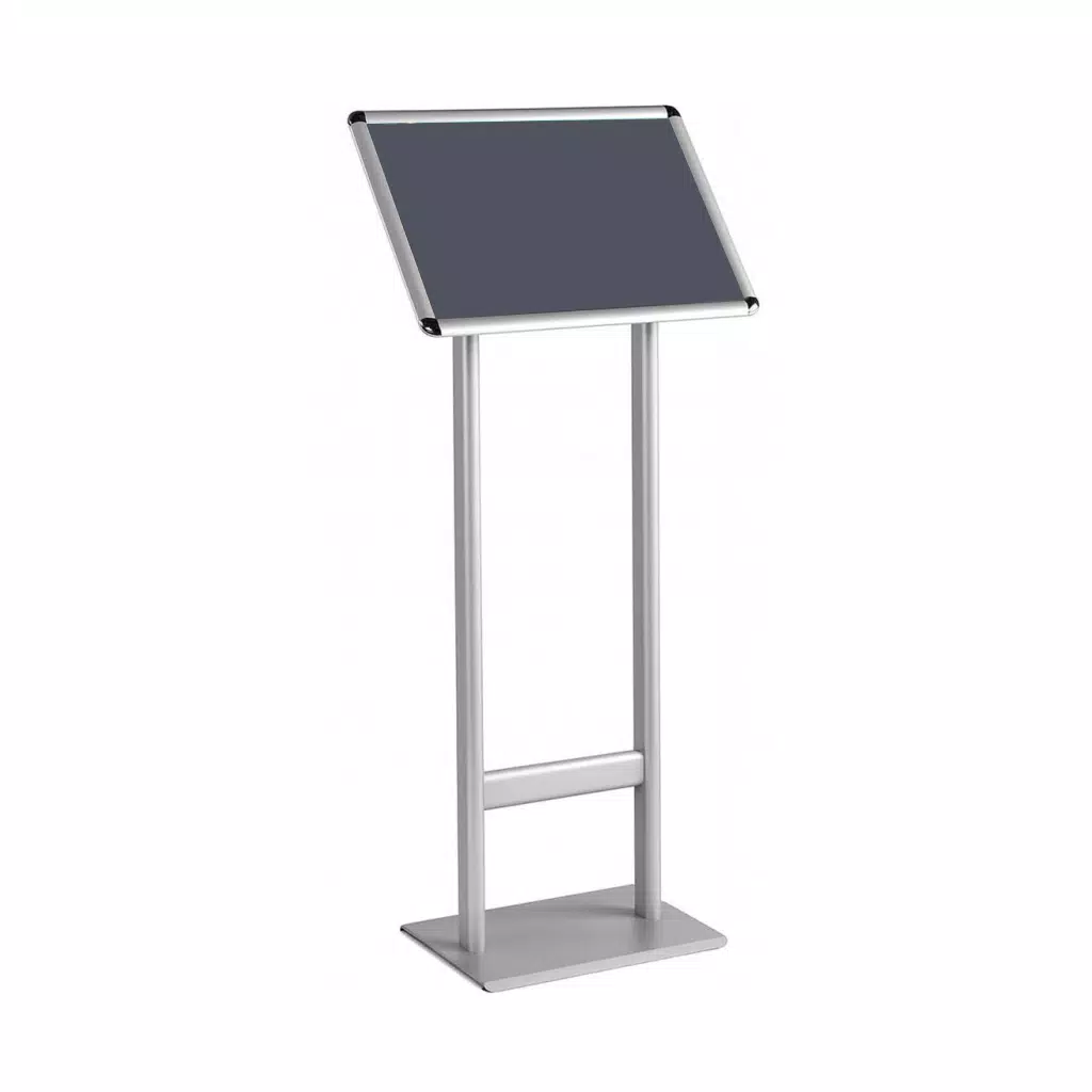 Çift Ayaklı Saç Taban Menü ve Bilgilendirme Panosu Eloksal B2 (700x500 mm) Gri