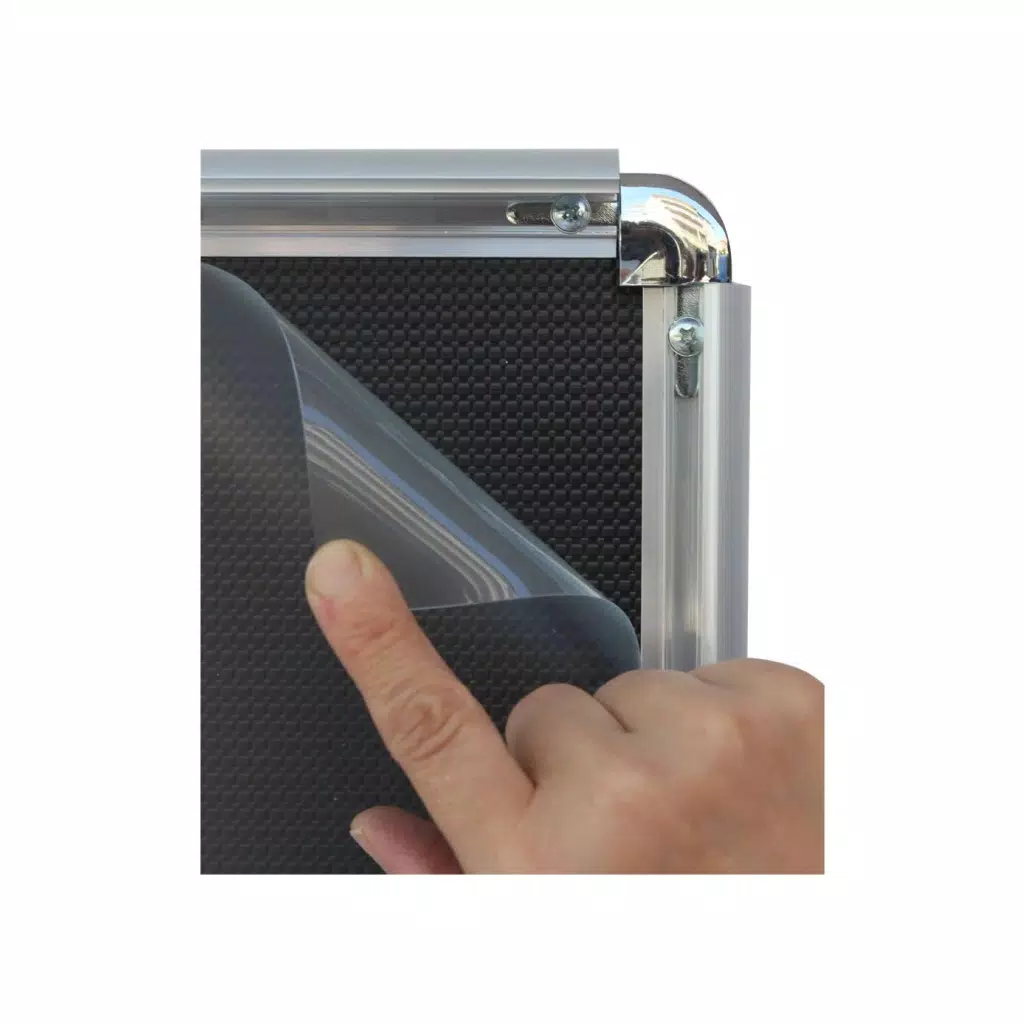 Çift Ayaklı Saç Taban Menü ve Bilgilendirme Panosu Eloksal B3 (500x350 mm) Gri_1