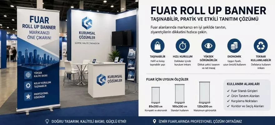 Fuar Roll Up Banner Rehberi Etkinlikler İçin Profesyonel Tanıtım Çözümleri