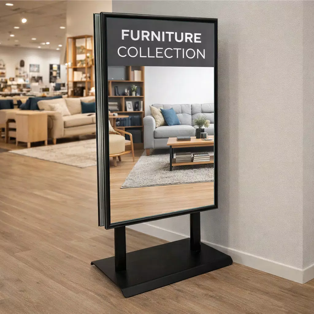 Saç Tabanlı Poster Pano (500x1400 mm) Siyah_1