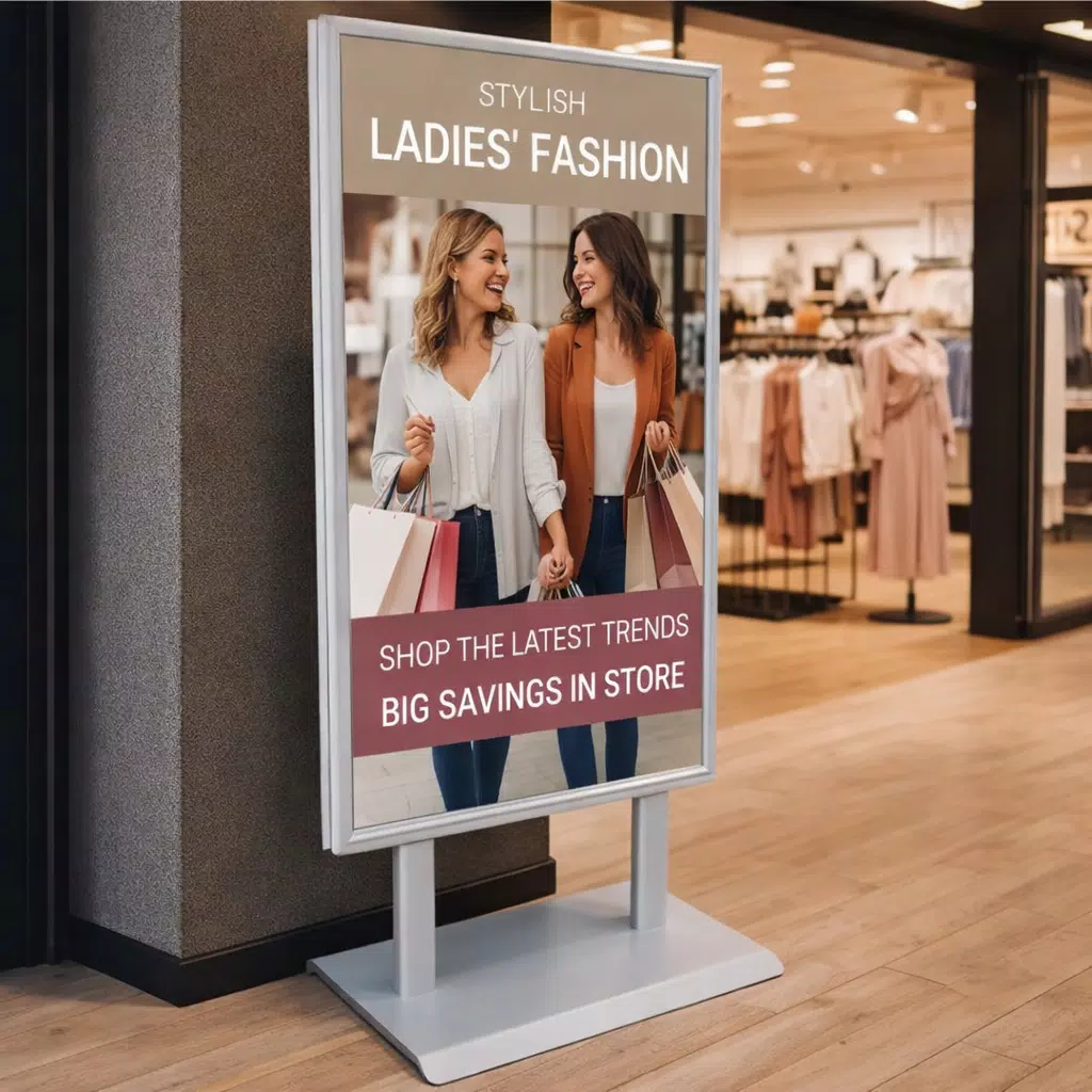 Saç Tabanlı Poster Pano Eloksal (500x1000 mm) Gri_