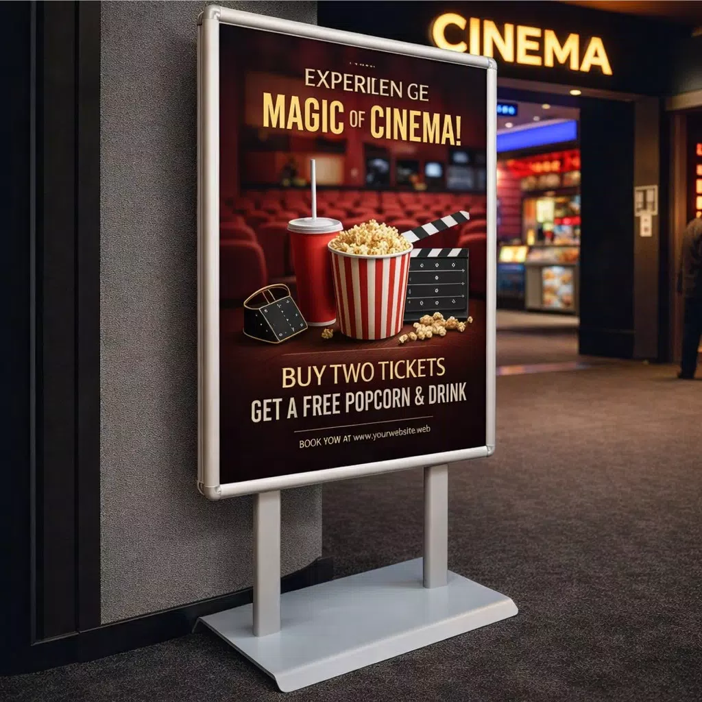 Saç Tabanlı Poster Pano Eloksal (500x1000 mm) Gri_2