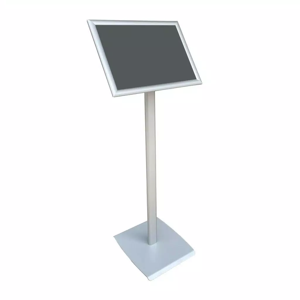 Tek Ayaklı Menü ve Bilgilendirme Panosu Eloksal A2 (595x420 mm) Gri