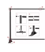Teleskopik Backdrop Stand 360x300 cm – Profesyonel - Görsel 4