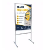 Klasik Afiş Standı 70x100 cm, Çift Taraflı Ayaklı Pano