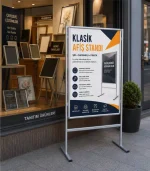 Klasik Afiş Standı, T Ayaklı Pano_2