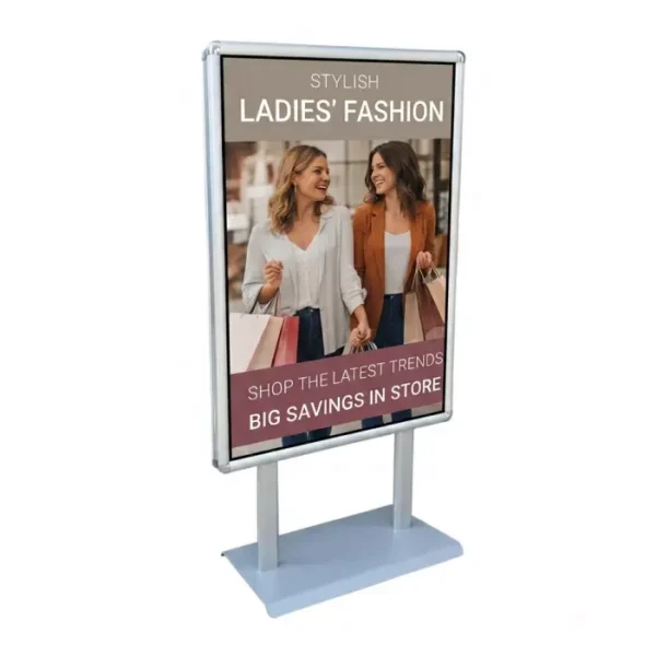Sac Tabanlı Poster Pano Eloksal 500x1000 mm Gri